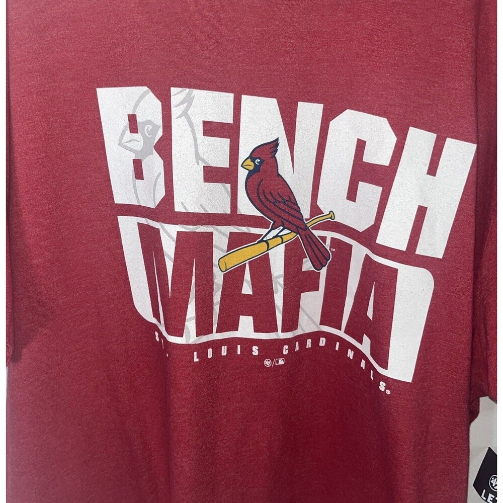 St. Louis Cardinals Bench Mafia Red T-shirt By ‘47 2XL Vintage-inspired